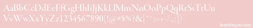 GaramondpremrproMeddisp Font – White Fonts on Pink Background