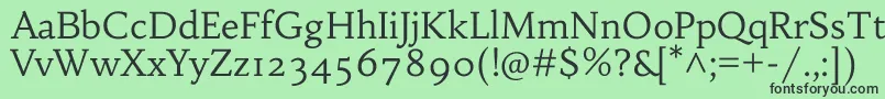 HabibiRegular Font – Black Fonts on Green Background