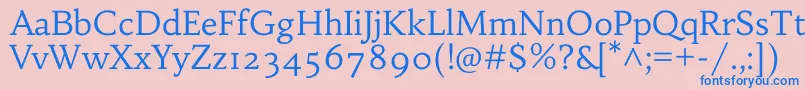 HabibiRegular Font – Blue Fonts on Pink Background