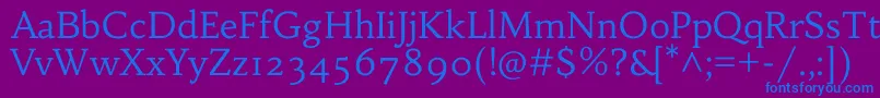 HabibiRegular Font – Blue Fonts on Purple Background