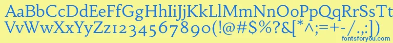 HabibiRegular Font – Blue Fonts on Yellow Background