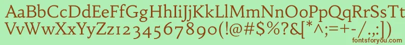 HabibiRegular Font – Brown Fonts on Green Background