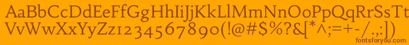 HabibiRegular Font – Brown Fonts on Orange Background