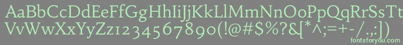 フォントHabibiRegular – 灰色の背景に緑のフォント