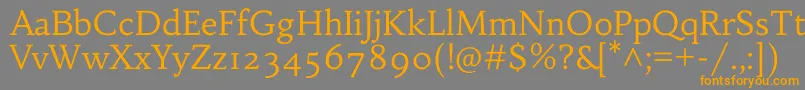 HabibiRegular Font – Orange Fonts on Gray Background