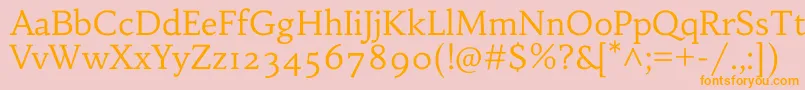 HabibiRegular Font – Orange Fonts on Pink Background