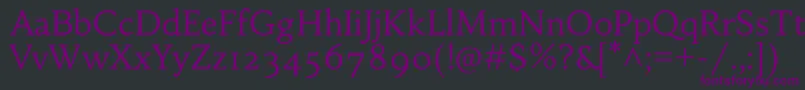 HabibiRegular Font – Purple Fonts on Black Background