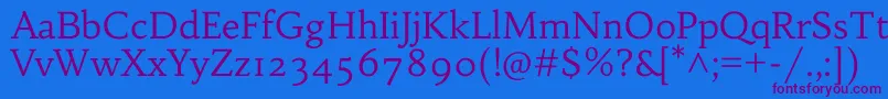 HabibiRegular Font – Purple Fonts on Blue Background