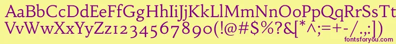 HabibiRegular Font – Purple Fonts on Yellow Background