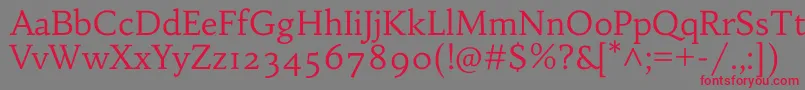 HabibiRegular-Schriftart – Rote Schriften auf grauem Hintergrund