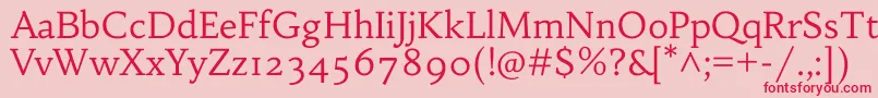 HabibiRegular Font – Red Fonts on Pink Background