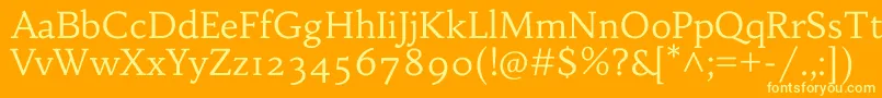 HabibiRegular Font – Yellow Fonts on Orange Background