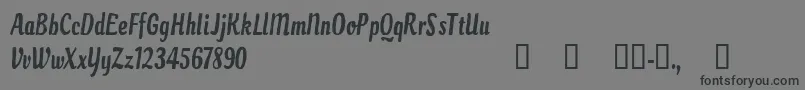 CfparadisecityRegular Font – Black Fonts on Gray Background