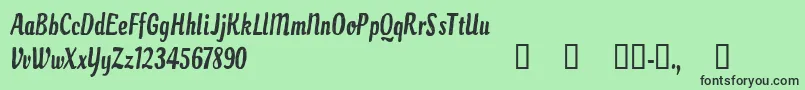 CfparadisecityRegular Font – Black Fonts on Green Background