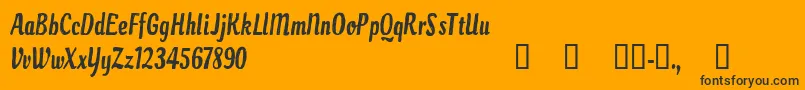 CfparadisecityRegular Font – Black Fonts on Orange Background