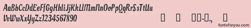 CfparadisecityRegular Font – Black Fonts on Pink Background