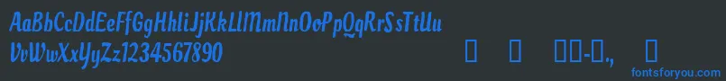 CfparadisecityRegular Font – Blue Fonts on Black Background