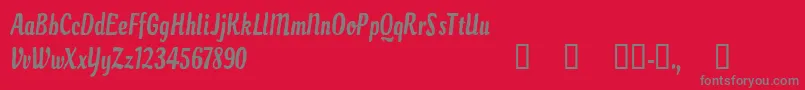 CfparadisecityRegular Font – Gray Fonts on Red Background