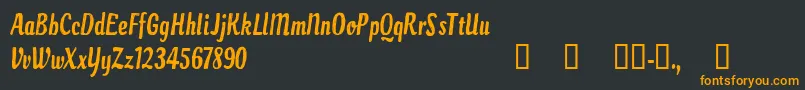 CfparadisecityRegular Font – Orange Fonts on Black Background