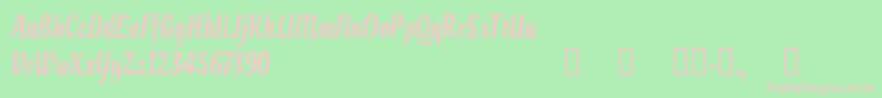 CfparadisecityRegular Font – Pink Fonts on Green Background