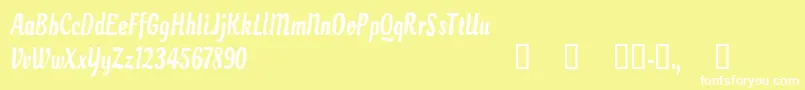 CfparadisecityRegular Font – White Fonts on Yellow Background