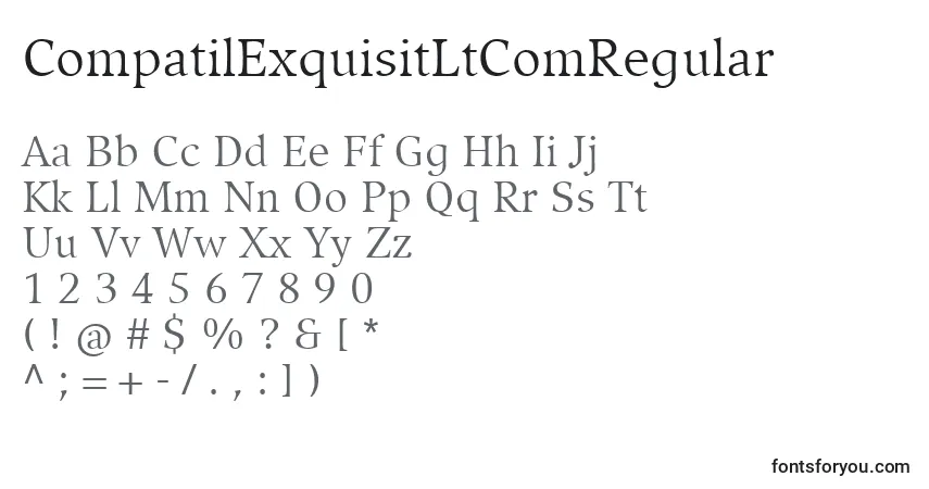 Fuente CompatilExquisitLtComRegular - alfabeto, números, caracteres especiales