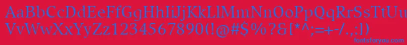 CompatilExquisitLtComRegular Font – Blue Fonts on Red Background