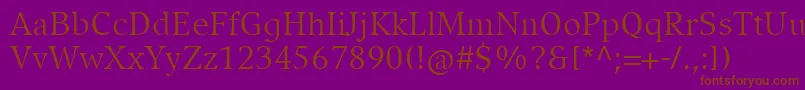 CompatilExquisitLtComRegular Font – Brown Fonts on Purple Background