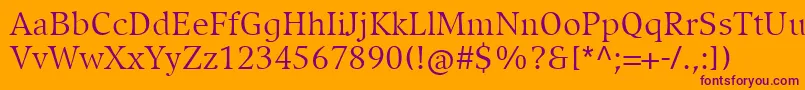 CompatilExquisitLtComRegular Font – Purple Fonts on Orange Background