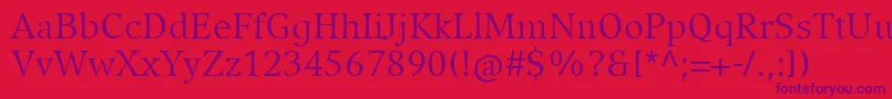 CompatilExquisitLtComRegular Font – Purple Fonts on Red Background