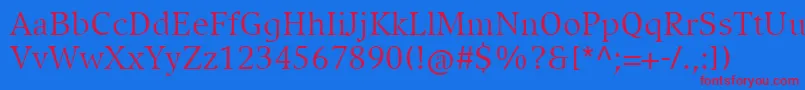 CompatilExquisitLtComRegular Font – Red Fonts on Blue Background