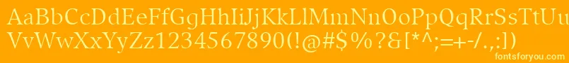CompatilExquisitLtComRegular Font – Yellow Fonts on Orange Background