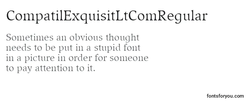 CompatilExquisitLtComRegular Font