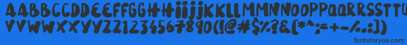 SnowySkies Font – Black Fonts on Blue Background