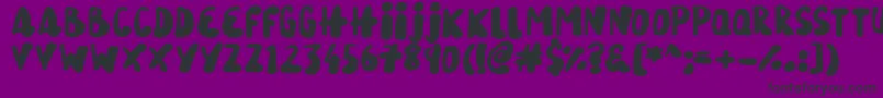SnowySkies Font – Black Fonts on Purple Background