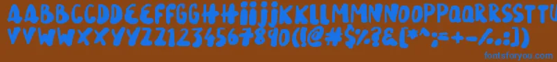 SnowySkies Font – Blue Fonts on Brown Background