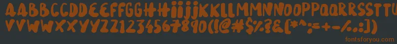 SnowySkies-fontti – ruskeat fontit mustalla taustalla
