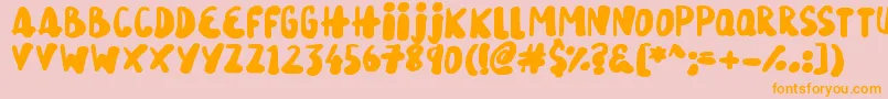 SnowySkies Font – Orange Fonts on Pink Background