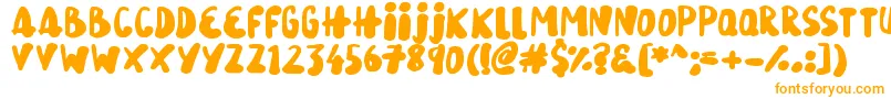 SnowySkies Font – Orange Fonts on White Background