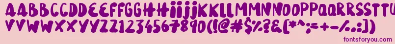 SnowySkies Font – Purple Fonts on Pink Background