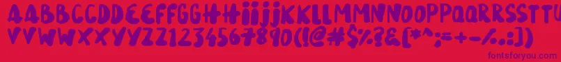 SnowySkies Font – Purple Fonts on Red Background