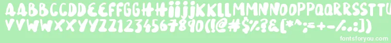 SnowySkies Font – White Fonts on Green Background