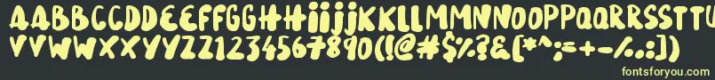 SnowySkies Font – Yellow Fonts on Black Background