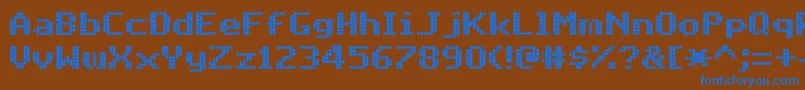 MatrixComplexNc Font – Blue Fonts on Brown Background