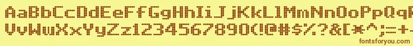 Шрифт MatrixComplexNc – коричневые шрифты на жёлтом фоне