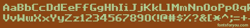 MatrixComplexNc Font – Green Fonts on Brown Background
