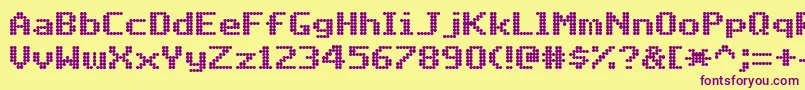 MatrixComplexNc Font – Purple Fonts on Yellow Background