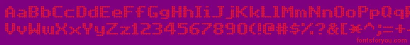 MatrixComplexNc Font – Red Fonts on Purple Background