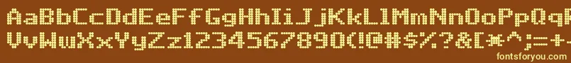 MatrixComplexNc Font – Yellow Fonts on Brown Background