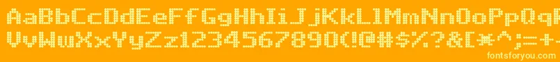 MatrixComplexNc Font – Yellow Fonts on Orange Background